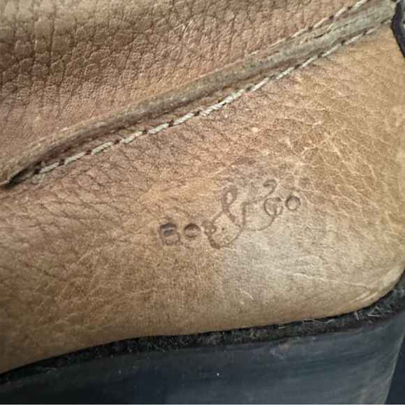 Bos & Co Tan Distressed Leather Boots withh Brown Accent Side Zip Ladies EU 39 - Picture 10 of 10